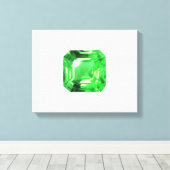 Emerald, Bright Green Leinwanddruck (Insitu (Holzboden))