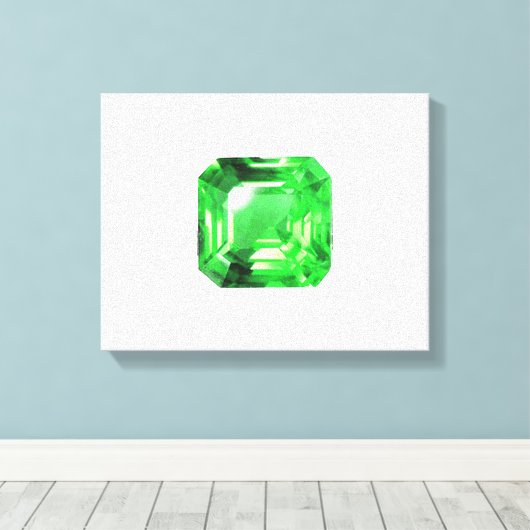 Emerald, Bright Green Leinwanddruck (Insitu (Holzboden))