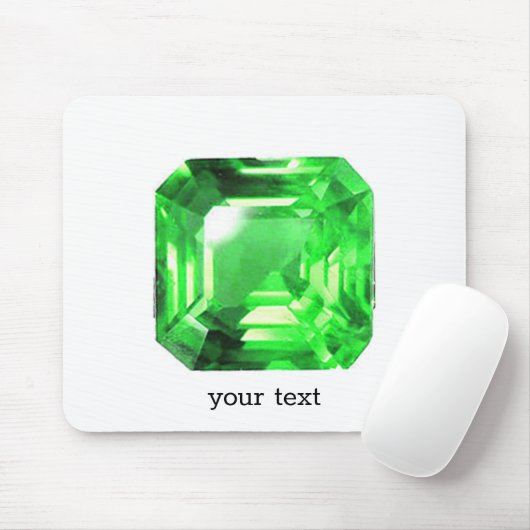 Emerald, Bright Green Mousepad (Mit Mouse)