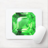 Emerald, Bright Green Mousepad (Mit Mouse)