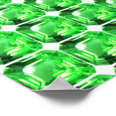 Emerald, Bright Green Poster (Ecke)