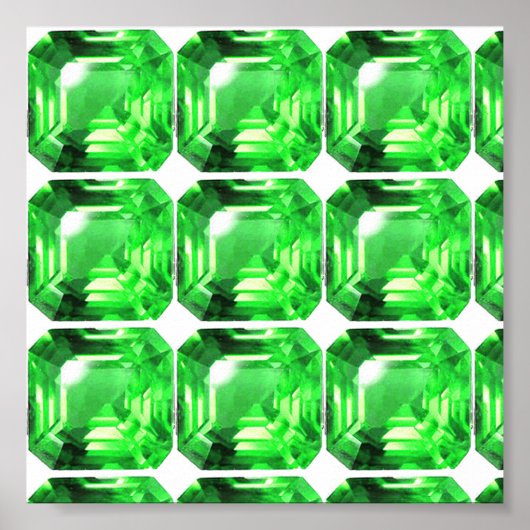 Emerald, Bright Green Poster (Vorne)