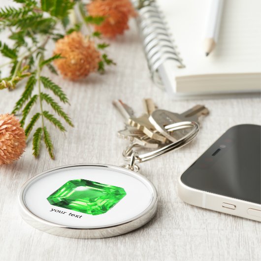 Emerald, Bright Green Schlüsselanhänger (Seite)