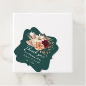 Emerald Burgundy Floral Vielen Dank Geschenkanhänger (Beispiel)