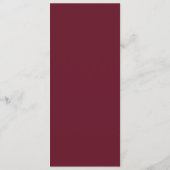 Emerald Burgundy Wedding Menü mit Namen Menükarte (Rückseite)