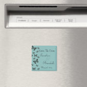Emerald Butterfliegen Save the Date Personalisiert Magnet (In Situ (Geschirrspüler))