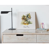 Emerald Canopy, custom Quadratische Wanduhr