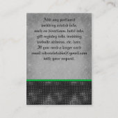 Emerald Celtic Cross Black, Graue Einschließkarte Begleitkarte (Rückseite)