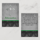 Emerald Celtic Cross Black, Graue Einschließkarte Begleitkarte (Vorne/Hinten)