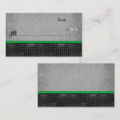 Emerald Celtic Cross Green und Black Platzkarte (Vorne/Hinten)