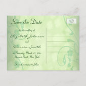 Emerald Celtic Liebe Knot Save the Date Postcard Ankündigungspostkarte (Rückseite)