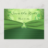 Emerald Celtic Liebe Knot Save the Date Postcard Ankündigungspostkarte (Vorderseite)