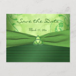 Emerald Celtic Liebe Knot Save the Date Postcard Ankündigungspostkarte