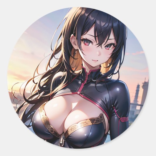 Emerald Charm Runder Aufkleber (Vorderseite)