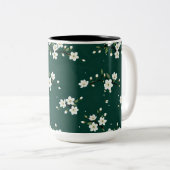 Emerald Cherry Blossom Petal Tasse (VorderseiteRechts)