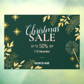 Emerald Christmas Sale Business Promotions Fensteraufkleber (Blatt 3)