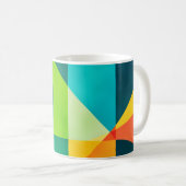 Emerald Citrus Geometric Abstract Kaffeetasse (VorderseiteRechts)