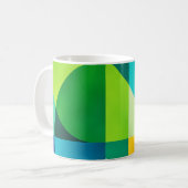 Emerald Citrus Geometric Abstract Kaffeetasse (Vorderseite Links)