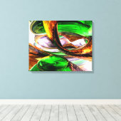 Emerald City Abstrakt Leinwanddruck (Insitu (Holzboden))