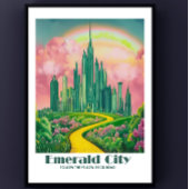 Emerald City Digital Art - Zauberer von Oz Poster