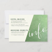 Emerald City Info Card Einladung (Vorderseite)