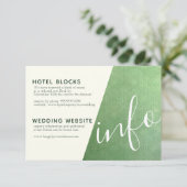 Emerald City Info Card Einladung (Stehend Vorderseite)