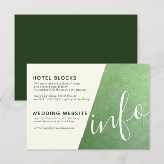 Emerald City Info Card Einladung