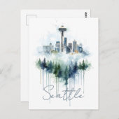 Emerald City Mist: Seattle Postkarte (Vorne/Hinten)