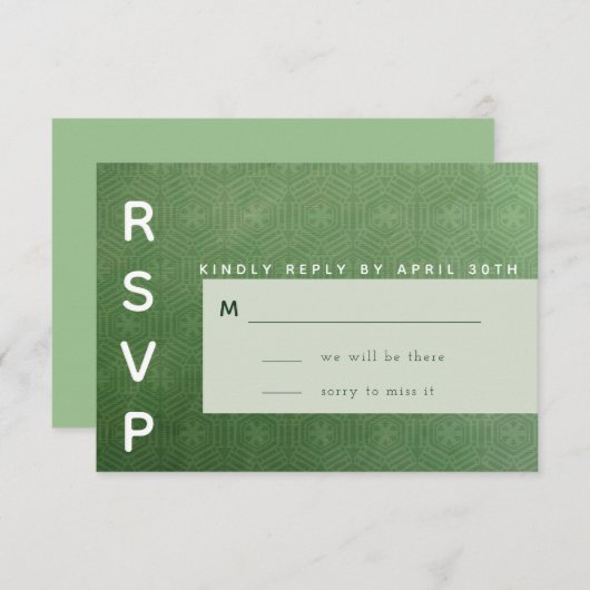 Emerald City RSVP-Karte RSVP Karte (Vorne/Hinten)