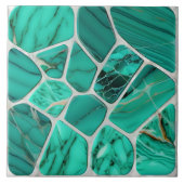 Emerald Coast Marmor Mosaikzellen abstrakte Kunst Fliese (Vorderseite)