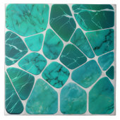 Emerald Coast Marmor Mosaikzellen abstrakte Kunst Fliese (Vorderseite)
