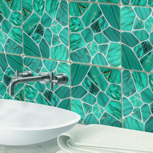 Emerald Coast Marmor Mosaikzellen abstrakte Kunst Fliese