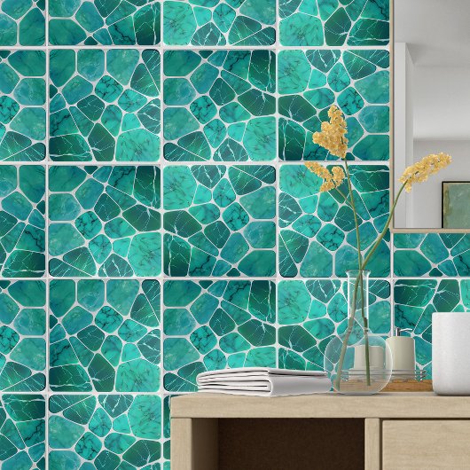 Emerald Coast Marmor Mosaikzellen abstrakte Kunst Fliese