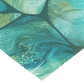 Emerald Coast Marmorzellen abstrakte Kunst Kurzer Tischläufer (Ecke)