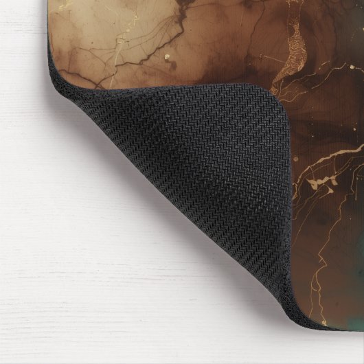 Emerald Copper Marble Luxe Mousepad (Ecke)