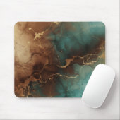 Emerald Copper Marble Luxe Mousepad (Mit Mouse)
