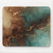 Emerald Copper Marble Luxe Mousepad (Vorne)