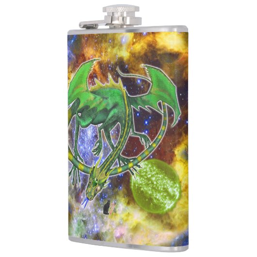 Emerald Cosmic Dragon Flachmann (Links)