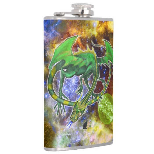 Emerald Cosmic Dragon Flachmann (Rechts)