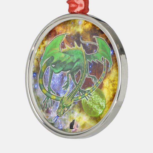 Emerald Cosmic Dragon Ornament (Links)
