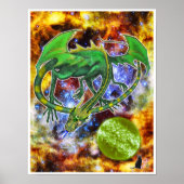 Emerald Cosmic Dragon Poster (Vorne)