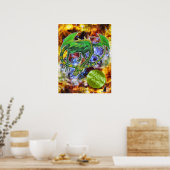 Emerald Cosmic Dragon Poster (Küche)