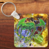 Emerald Cosmic Dragon Schlüsselanhänger (Vorderseite)