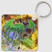 Emerald Cosmic Dragon Schlüsselanhänger (Rückseite)