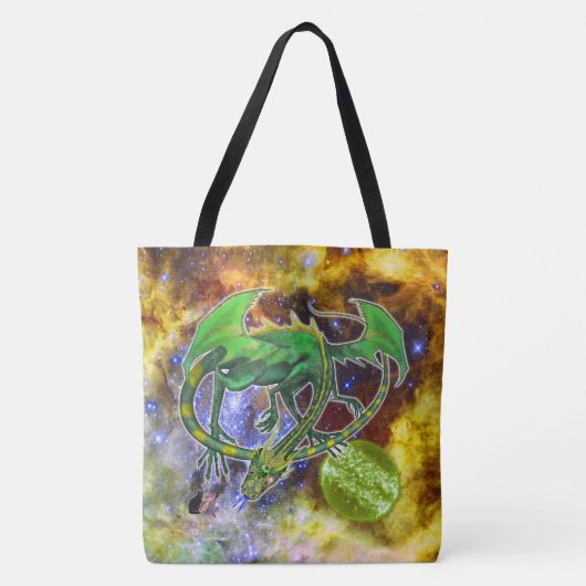 Emerald Cosmic Dragon Tasche (Vorderseite)