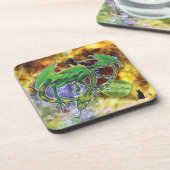 Emerald Cosmic Dragon Untersetzer (Linke Seite)