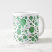 Emerald Cream Polka Dot Jumbo-Tasse (Vorderseite Rechts)
