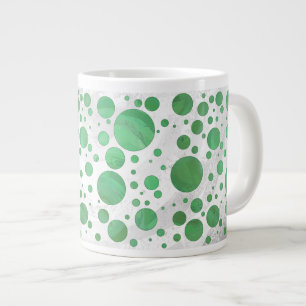 Emerald Cream Polka Dot Jumbo-Tasse