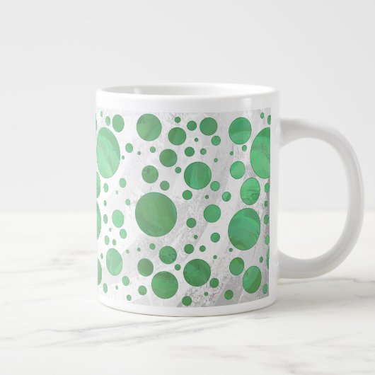Emerald Cream Polka Dot Jumbo-Tasse (Rechts)