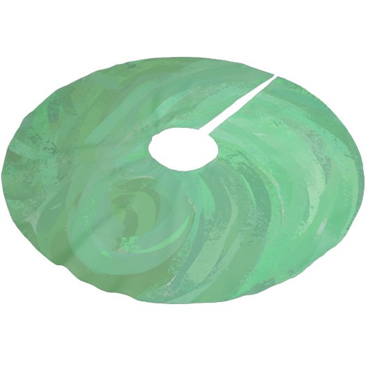 Emerald Cream Polyester Weihnachtsbaumdecke (Schrägansicht)